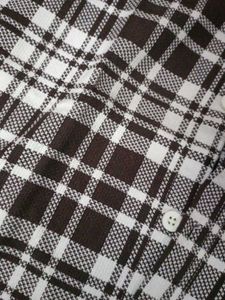 Brown &amp; White Plaid Shirt