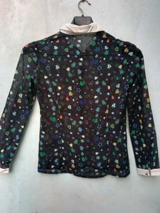 New With Tag Korean Cute Star Prints Shirt