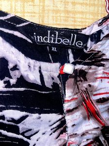 Abstract Print Sleeveless A Line Kurta