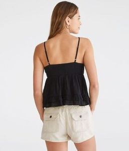 Aeropostale black camisole top with a textured
