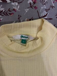 Cute Yellow Tie-Front Top