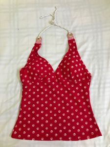 Red Polka Dot Halter Top Bust 34-36