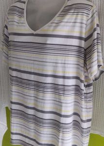 CRAFT&amp;BARROW Striped V-Neck Tee