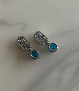 Blue Stone Drop Earrings!