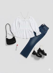 Chic White Peplum Top