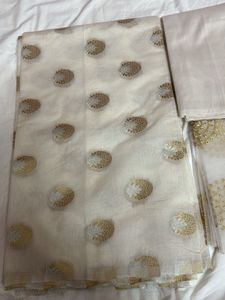 Unstitched banarasi Dress Material