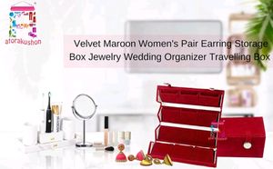 Earrings Organiser Storage Velvet Box