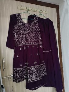 Elegant dark Purple Kurta Set💜