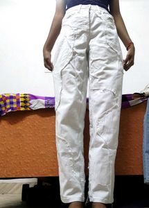 White Distressed Jeans