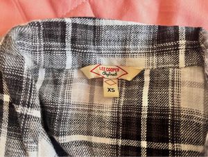 Lee Cooper Crop Shirt Black &amp; White (XS)