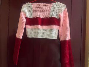 Crochet Crop Top Sweater