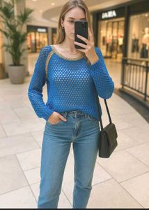 Pinterest Crochet Blue Pullover D