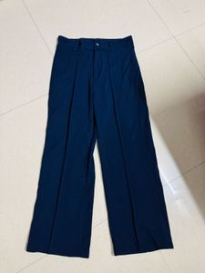 Navy Blue Wide Leg Trousers