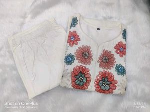 New Kurta Pant Sets with Embroidery Work