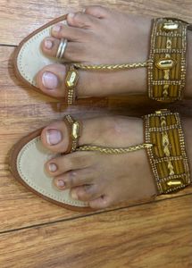 Beautiful sandals gold