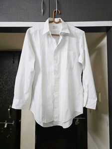 HARDY AMIES Classic White Striped Shirt