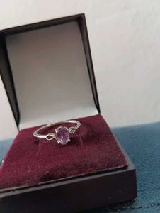 Original Silver Amethyst Stone Ring