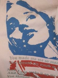 Y2k Graphic 2000s Fitted Top w Metalic Embellishme