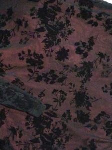 Elegant Black Floral Velvet Dress