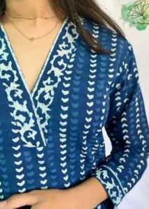Stylish Blue Printed Kurta