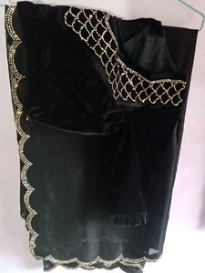 Saree With Stitching Padded Blouse