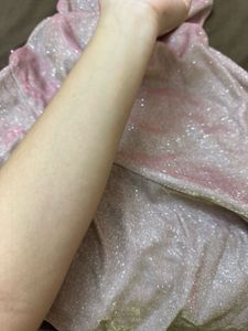 Sparkly Pink rose Party Dress glitter