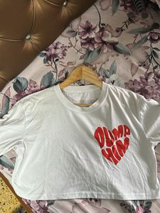 White Boxy Crop Top