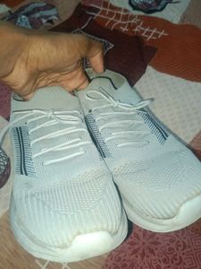 Grey Knit Sneakers