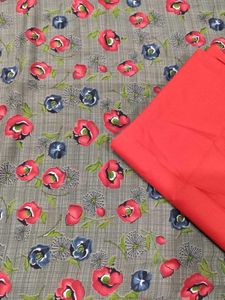 7 Combo Crepe Synthetic Top Bottom Suit Material