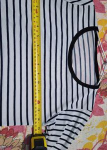 Classic Navy &amp; White Striped Long Sleeve Top