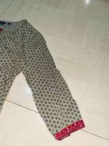 Embroidered Grey Kurta Set