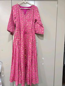 Pink Printed Kurta