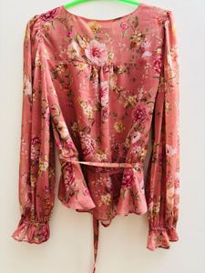 Wrap Style Top with Tie up around waist