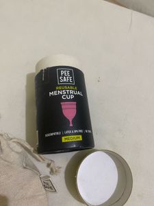 Pee Safe Reusable Menstrual Cup in Medium size.