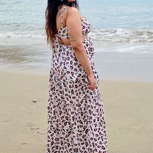 Cutout Animal Print Maci Dress