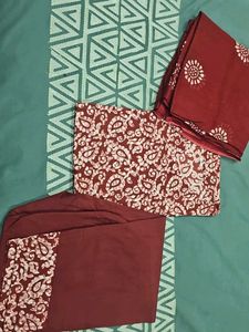 Brown Kurta Set With Bandhani Odhani