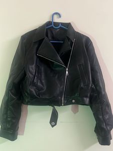 Y2K Leather Crop Jacket