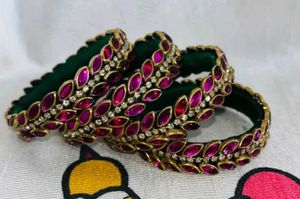 Beautiful Silk Thread Bangles - Set of 4