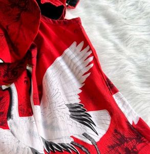 Very Beautiful Swan Red And White Dress
