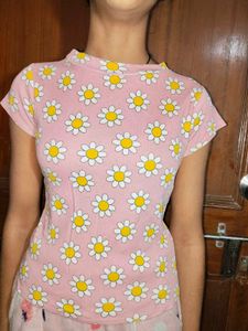 Cute Korean Girl Crop Top