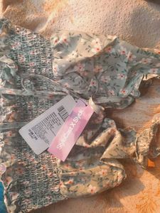 Floral Printed Smocked Top For Girls/Women