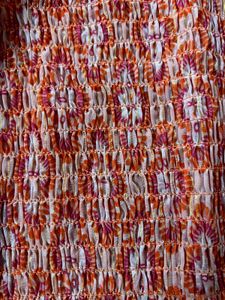 Orange Floral Sleeve Top