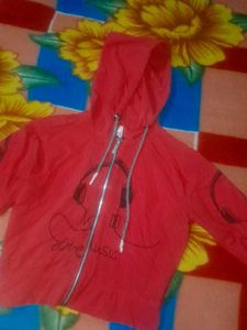 Red &#39;Love Music&#39; Graphic Hoodie