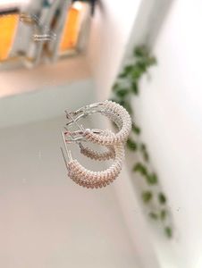 White Sparkly Hoop Earrings