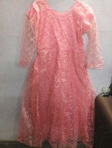 Elegant Pink Embellished Dress