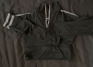 Black Zip-Up Sports Top | Trendy &amp; Comfy Fit