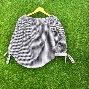 Off Shoulder Check Top