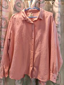 Pink Button-Down Top