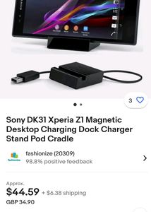 Sony DK31 Magnetic Charging🔋⚡ Dock For Xperia Z1