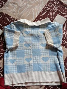 Cute Sky Blue Crop Top